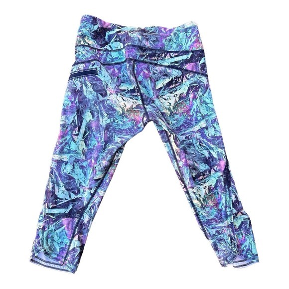 Lululemon Run Inspire Crop II Leggings Full-On Luxtreme Iridescent Multi Size 6 - Picture 4 of 4